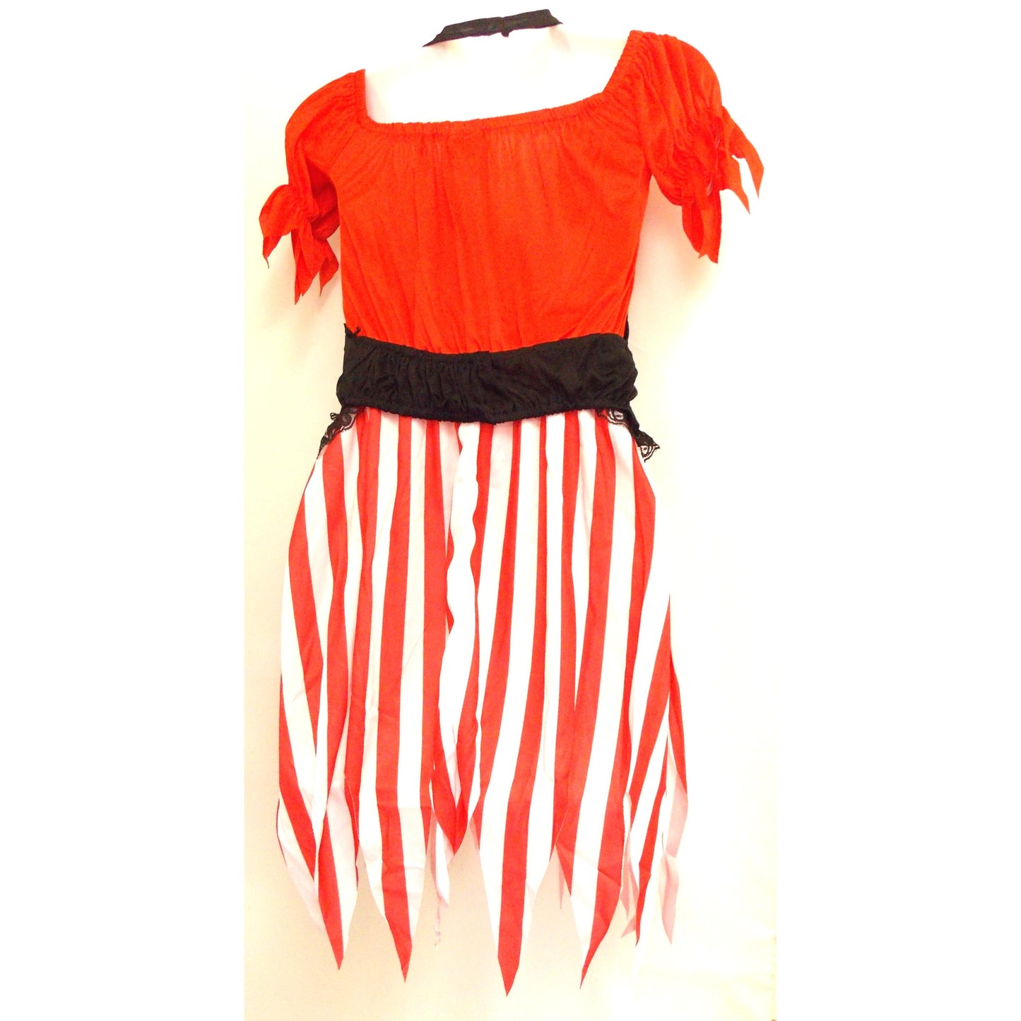 Pretty Pirate Halloween Costume One Size Junior XS-M Dress Adult Vest Head Scarf