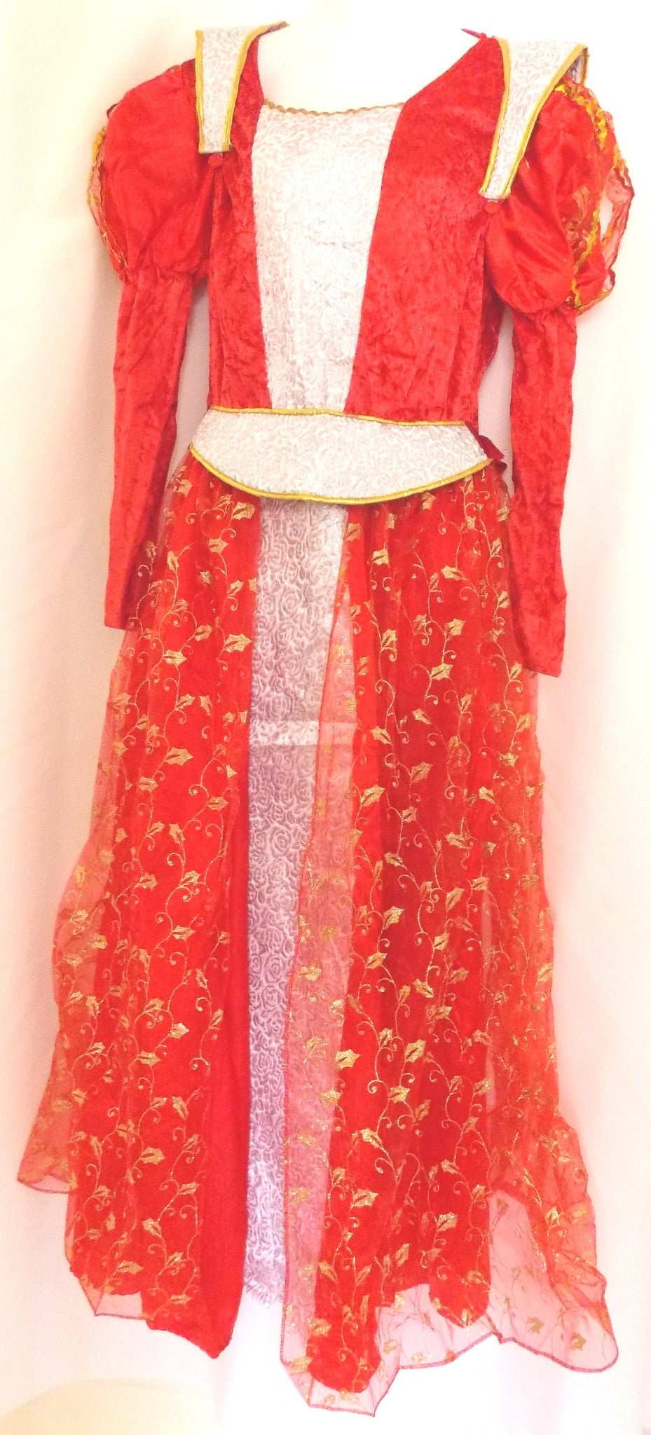 Queen Halloween Costume Junior Dress Adult Sash Medieval Renaissance Hoop Skirt