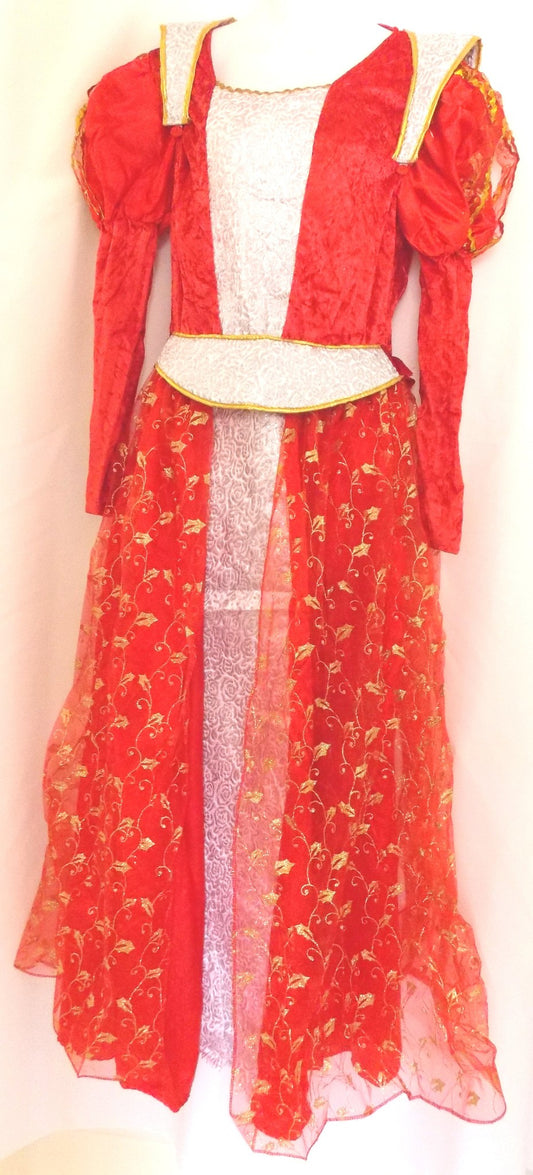 Queen Halloween Costume Junior Dress Adult Sash Medieval Renaissance Hoop Skirt