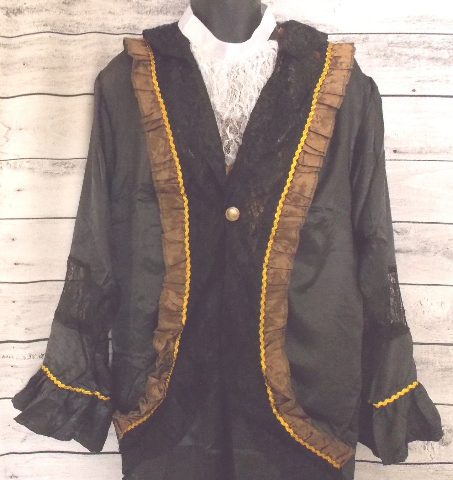 Medieval Renaissance Man Costume Party Cosplay Halloween Steampunk Adult Jacket