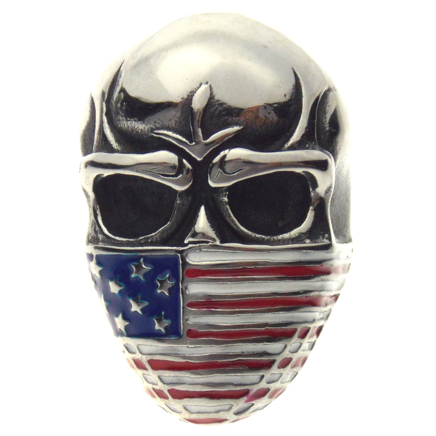 Skull Ring Stainless Steel Punk Biker Sunglasses US Flag Gothic Silver Xmas Gift