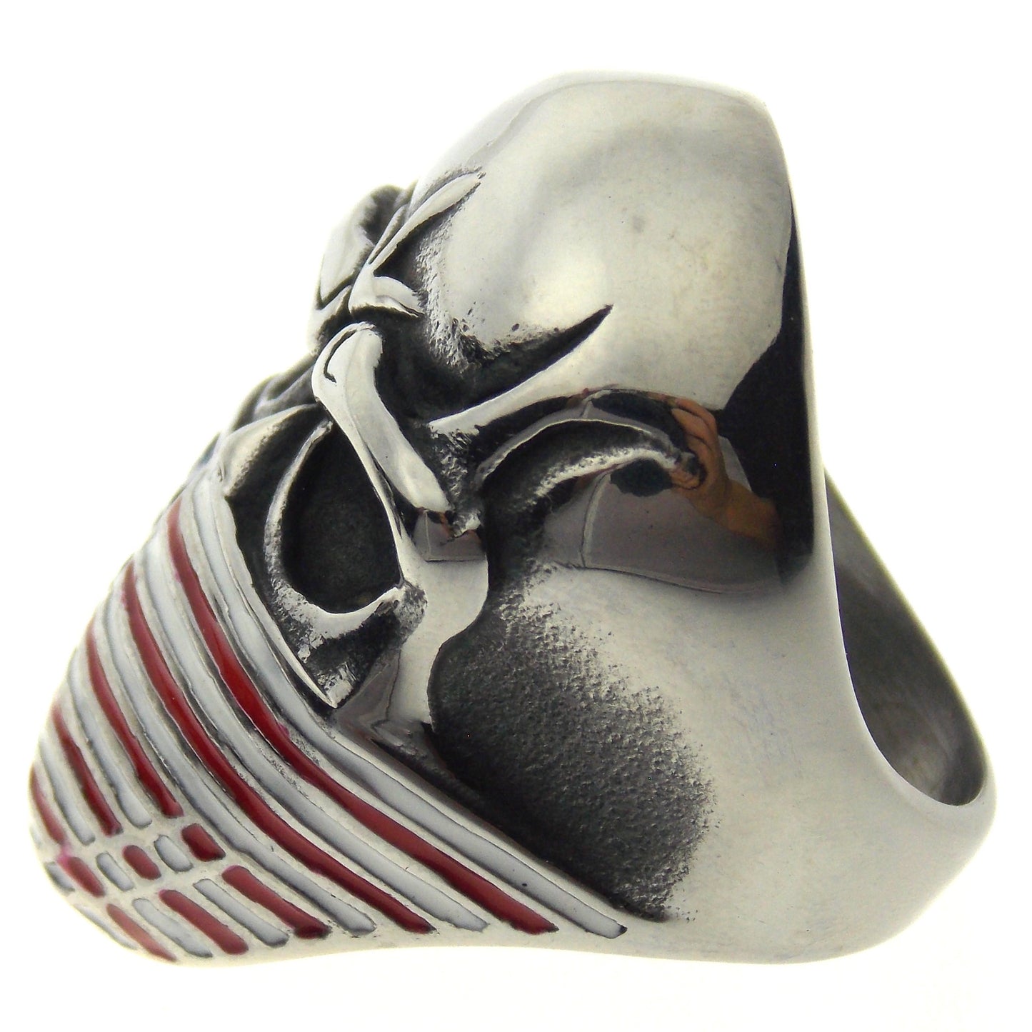 Skull Ring Stainless Steel Punk Biker Sunglasses US Flag Gothic Silver Xmas Gift