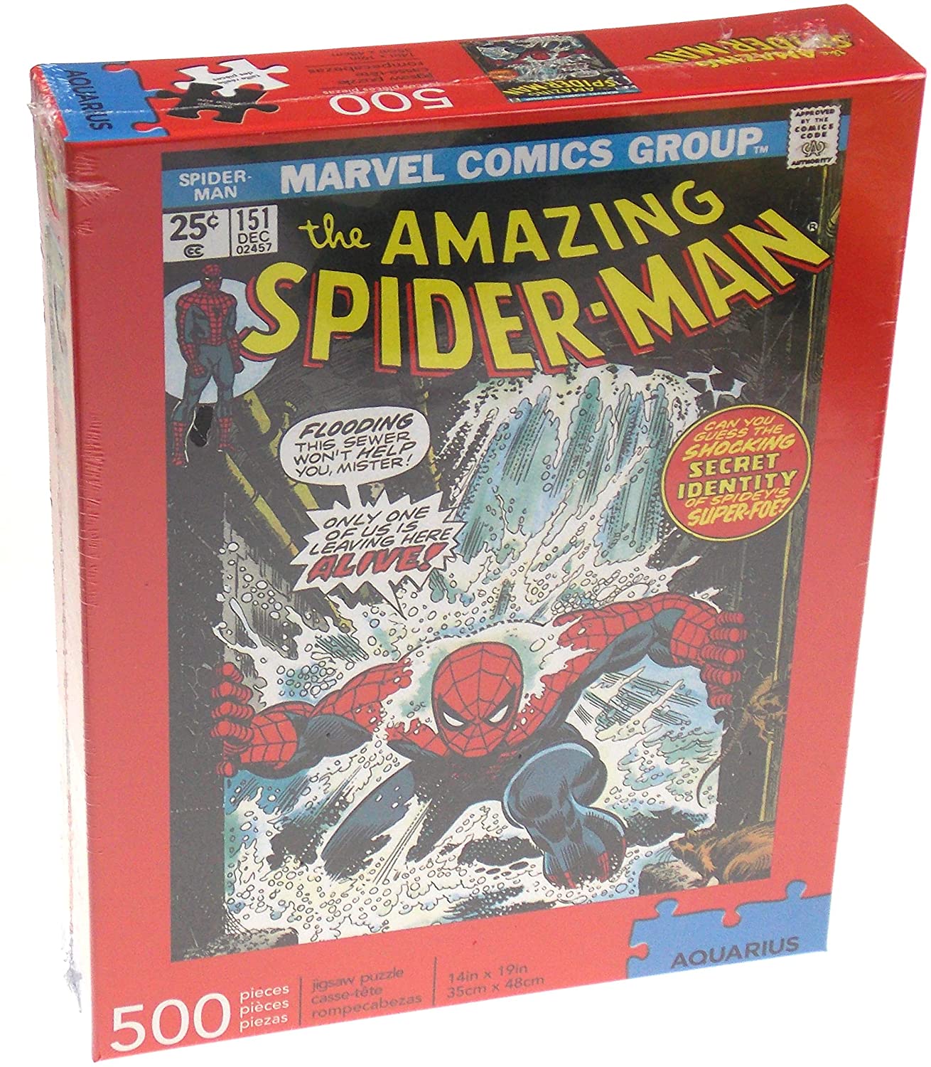 Spider-Man Cover 500 pc Jigsaw Puzzle - Officially Licensed